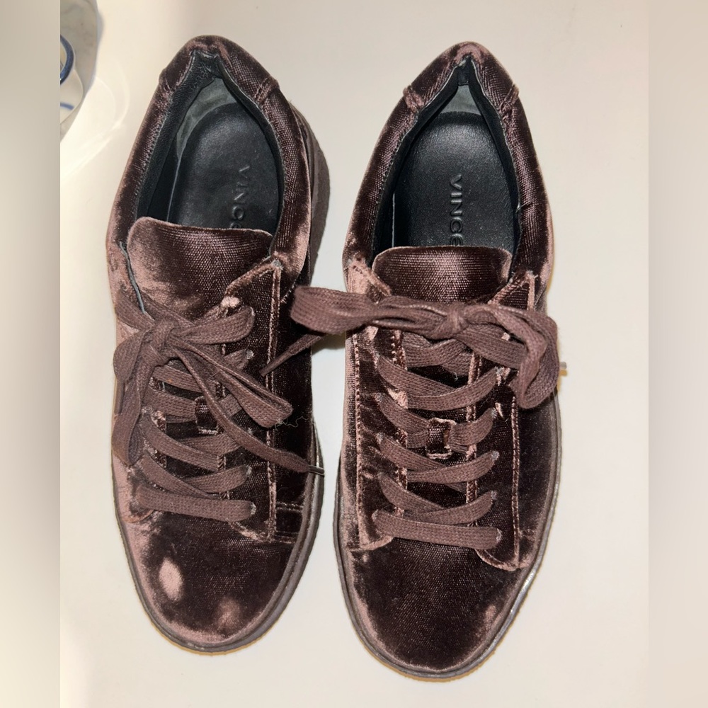 Vince Platform Sneakers - Size 6, Brown/Maroon Ve… - image 5